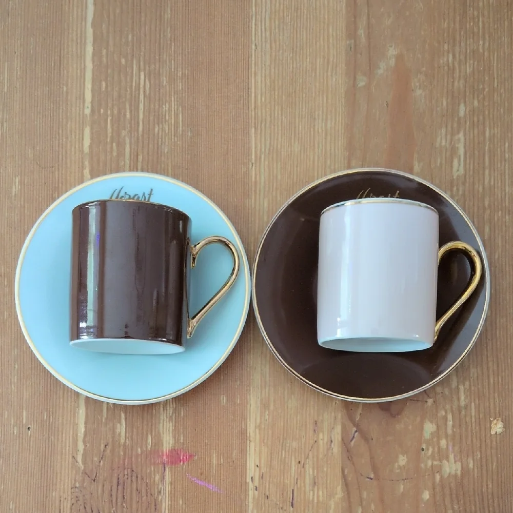 Chic Brown and Pink Mug Set